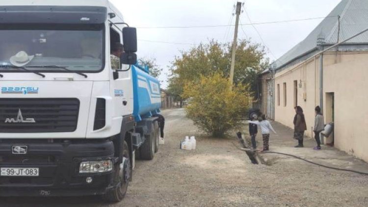    Borca görə Göygölün iki kəndinin suyu müvəqqəti dayandırıldı - Fotolar   