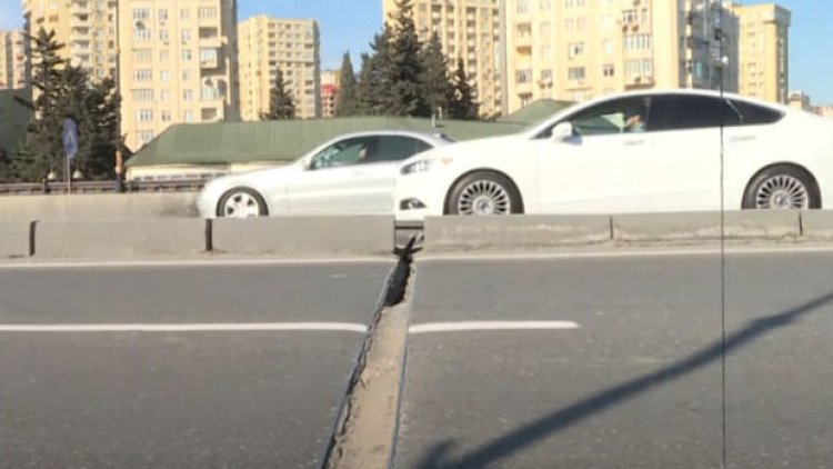    Bakıda körpünün vəziyyəti vətəndaşları qorxuya saldı - Video   