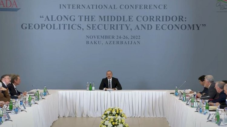    İlham Əliyev beynəlxalq konfransda iştirak edir    - Video