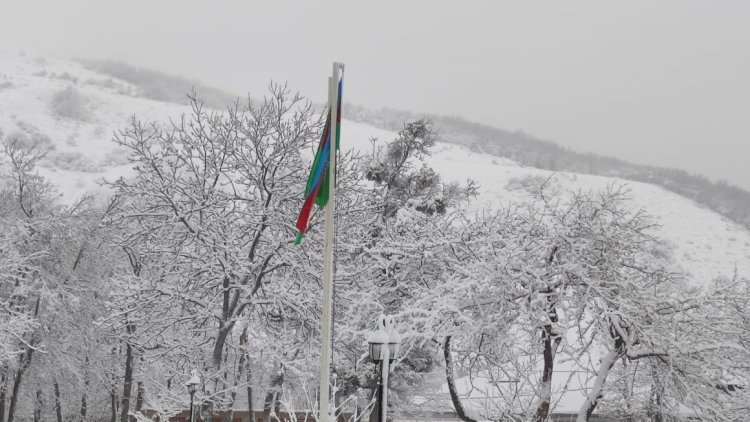    Azərbaycanda güclü qar yağdı - FOTOLAR   