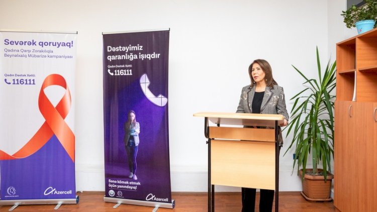    “Azercell”in dəstəyi ilə idarə olunan “Qadın Qaynar Xətti”nin rəsmi təqdimatı baş tutdu - Fotolar   
