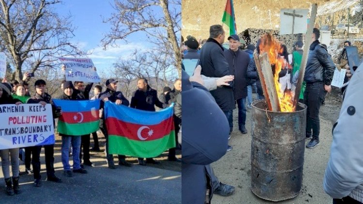    Şuşa-Xankəndi yolunda yenidən tonqallar qalandı   - Video