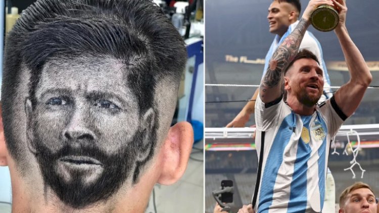    Fanatın yeni saç düzümü - Messi   