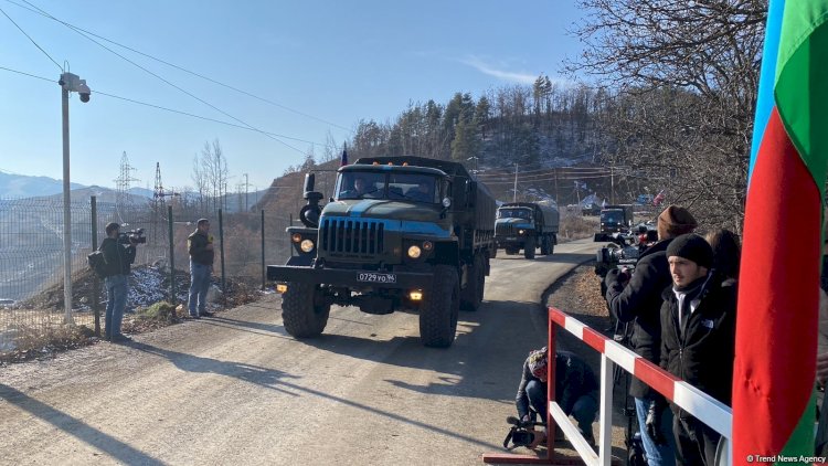    Sülhməramlıların daha 6 maşını Laçın yolundan keçdi   