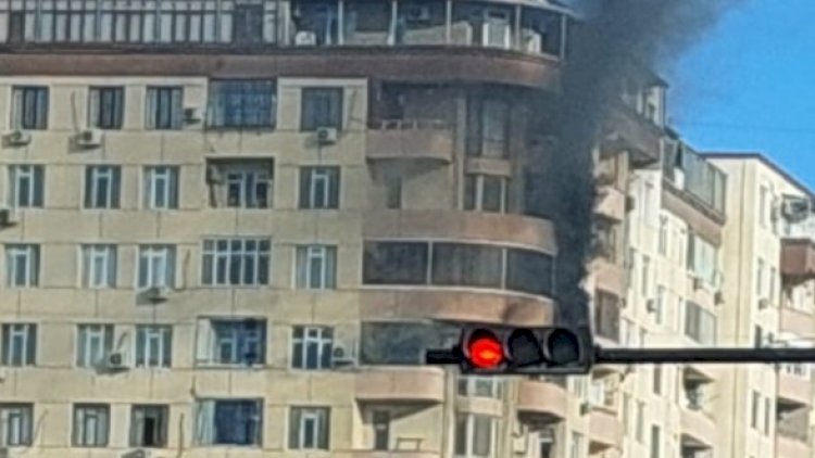    Paytaxtda çoxmərtəbəli binada yanğın oldu   