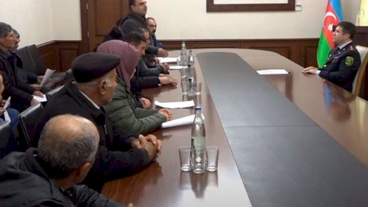   Naxçıvanda daxili işlər naziri işdən çıxarılmış inşaatçıları qəbul etdi - Video   
