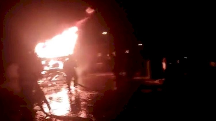    Gədəbəydə yanacaqdaşıyan maşın yandı - VİDEO    