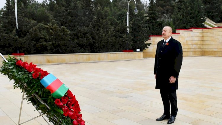    İlham Əliyev Şəhidlər Xiyabanını ziyarət etdi   