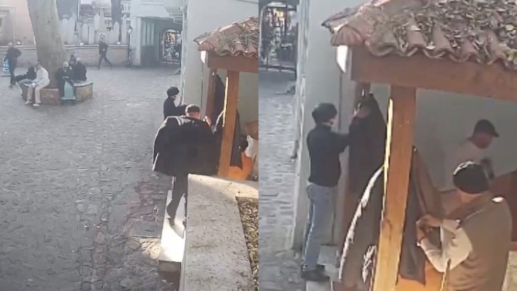    Məşhur filmdəki səhnə təkrarlandı: Namaza gələnin pulu oğurlandı - Video   
