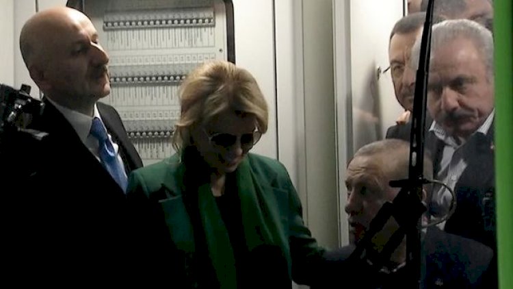    Ərdoğan hava limanına metro ilə getdi - Video   