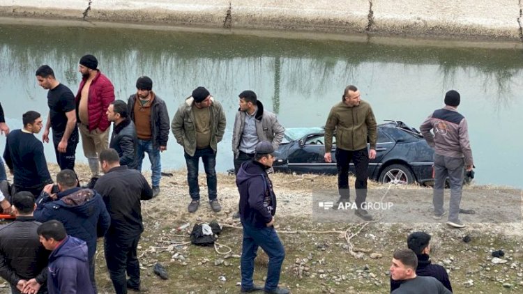    Azərbaycanda maşın su kanalına aşdı:   2 ölü, 1 yaralı