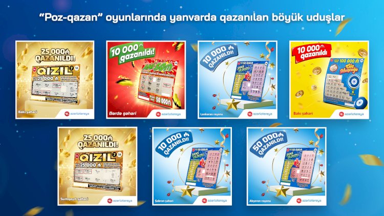    “Poz-Qazan” oyunlarında yanvarda 7 böyük uduş qazanıldı   