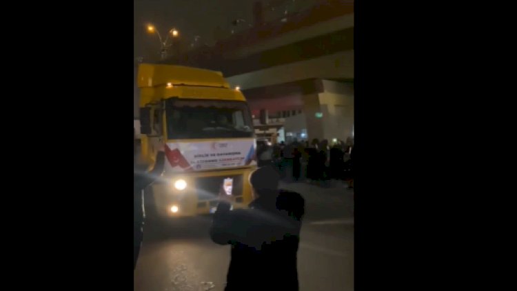    Yardımlarla doldurulmuş ilk “TIR” Türkiyəyə yola düşdü - Video   