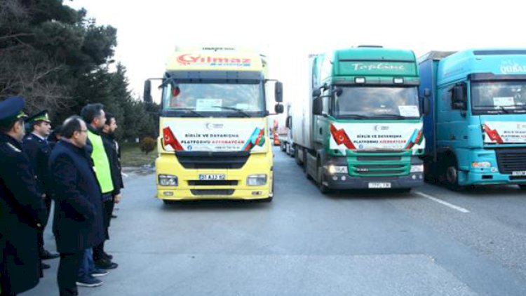    Bakıdan Türkiyəyə 127 TIR humanitar yardım göndərilib   