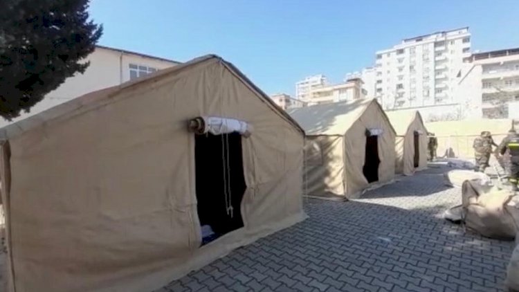    Azərbaycan Kahramanmaraşda çadır şəhərcikləri qurdu   