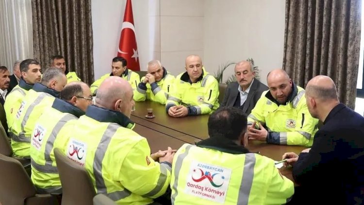    “Qardaş Köməyi”nin təmsilçiləri Türkiyədə - Nazirlə görüşdülər   