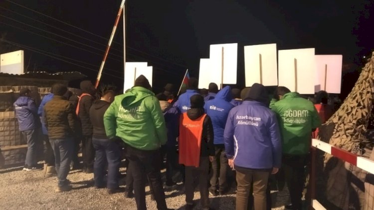    Laçın - Xankəndi yolu: Aksiya gecə saatlarında da davam edir   