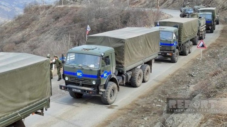    Sülhməramlıların avtomobilləri Xankəndi yolunda maneəsiz hərəkət edirlər   