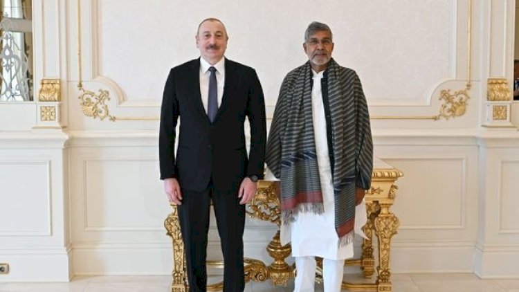    İlham Əliyev Nobel sülh mükafatı laureatı Kailaş Satyartini qəbul etdi   