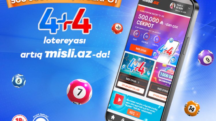    “Azərlotereya”dan sevindirən YENİLİK - “4+4” tirajlı lotereya biletləri onlayn  satışda   