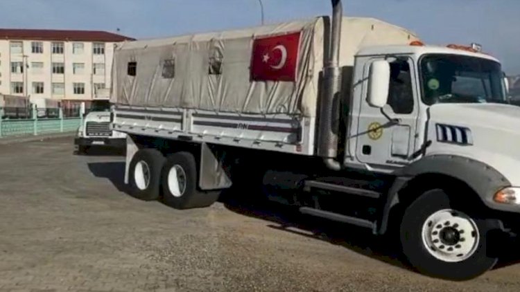    FHN-in Türkiyəyə humanitar yardım aparmış vasitələrinin növbəti hissəsi Bakıya qayıdır   - Video