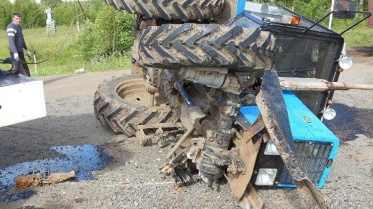    Kəlbəcərdə traktor aşdı:   Xəsarət alan var
