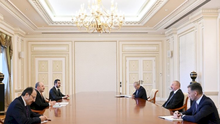    İlham Əliyev türkiyəli naziri qəbul etdi   