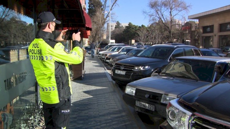    Yolun hərəkət hissəsində dayanan maşınlara xəbərdarlıq   
