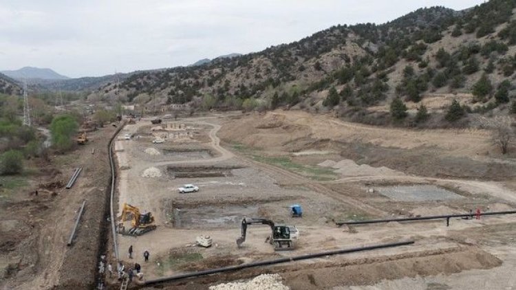    Laçın şəhərinin içməli və tullantı su sistemləri yenidən qurulur - Fotolar   