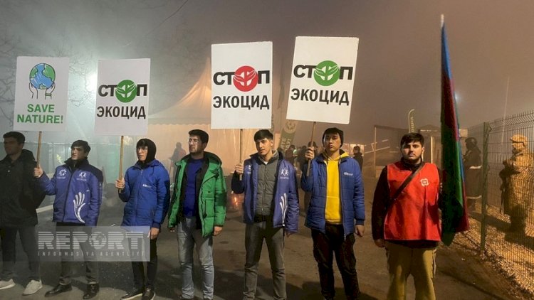    Xankəndi-Laçın yolunda keçirilən etiraz aksiyası gecə saatlarında davam edir   