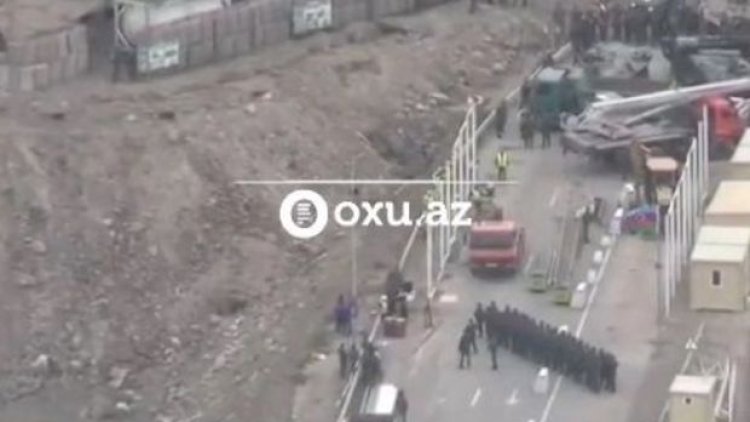    Laçın yolunda quraşdırılmış sərhəd-buraxılış məntəqəsindən yeni görüntülər - Video   