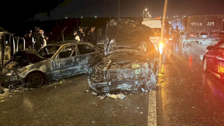    Bakıda dəhşətli yol qəzası:   Üç nəfər yanaraq öldü - Yenilənib