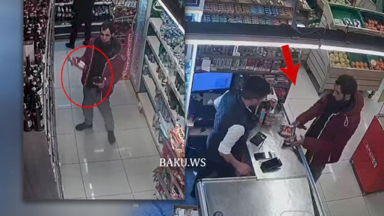    Bakıda mağazadan viskilər oğurlandı   - ANBAAN VİDEO