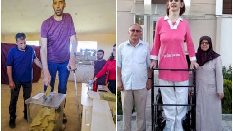    Türkiyədə dünyanın ən uzunboylu insanları səs verdilər - Video   