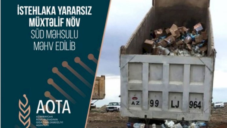   İstehlaka yararsız 22 ton süd məhsulu məhv edildi   