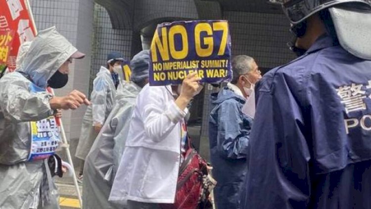    G7 sammiti etirazla qarşılandı   