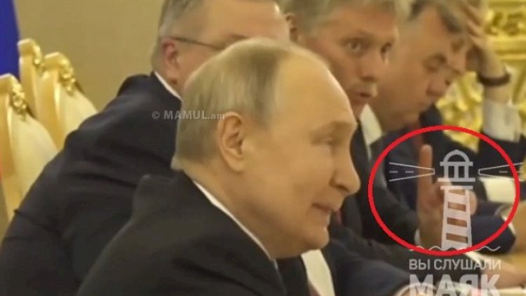    Peskovun Putinlə görüş zamanı Paşinyana jestlərlə təsir etdiyi görüntülər... - Şok video   