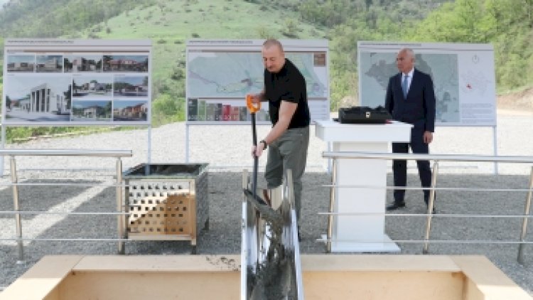    Laçının daha bir kəndinin təməli qoyuldu   