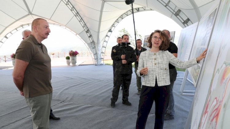    Dövlət başçısına  Laçın şəhərinin Baş planı təqdim olundu   