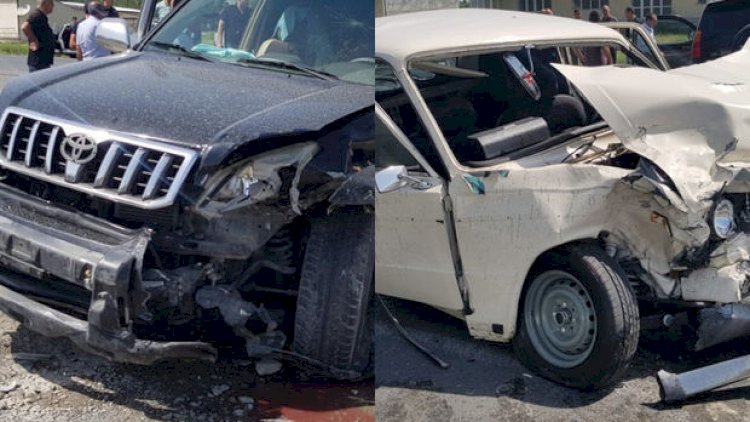    “Toyota Prado” VAZ-2106 ilə toqquşdu - Fotolar   