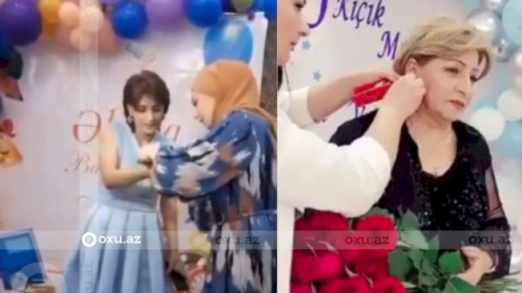    Xırdalanda müəllimlərə qızıl hədiyyə edən valideynlər danışdılar - Video   