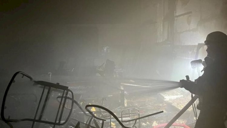    Bakıda 176 nömrəli orta məktəbdə yanğın oldu - Fotolar   
