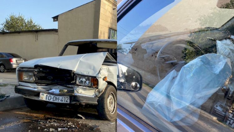    Kürdəmirdə iki avtomobil toqquşdu: Xəsarət alan var - Fotolar   