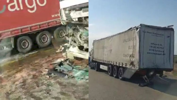    Bakı-Qazax yolunda TIR-lar toqquşdu - Video   