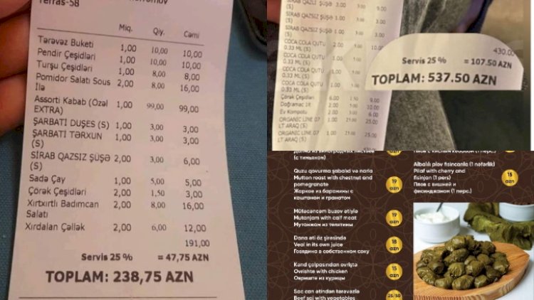    Müştəriləri soyan restoran bu müğənninindir - Çay dəstgahı 150 manat...   