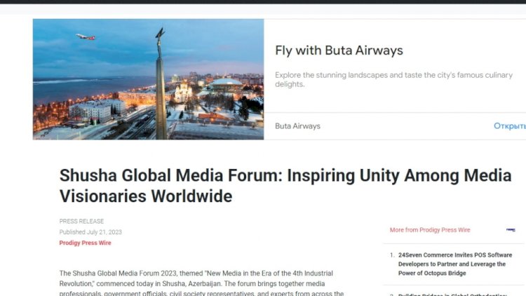    Dünya mediasının diqqətində: Əliyevin çıxışı və Şuşa Qlobal Media Forumu   