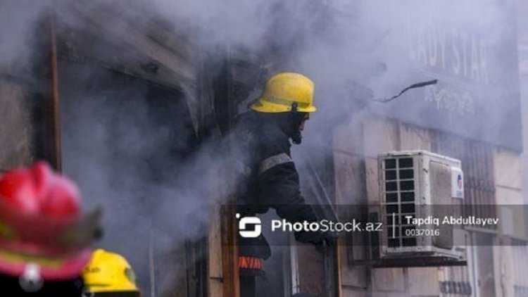    Bakıda ofis binasında yanğın oldu   