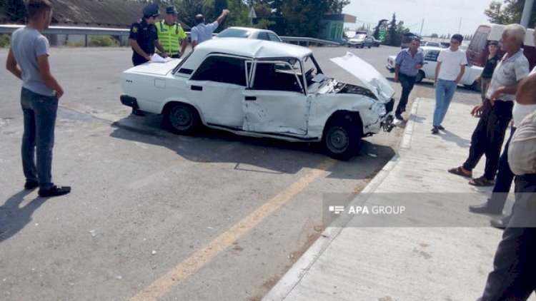    Ucarda ata və oğulun idarə etdiyi avtomobillər toqquşdu - Foto   
