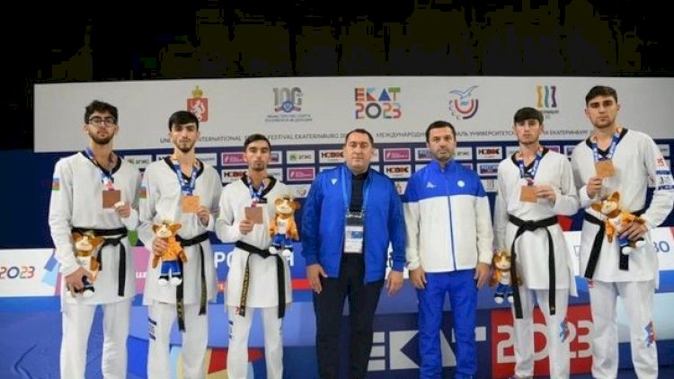    Taekvondoçularımız Yekaterinburqda komanda yarışında medal qazandılar   