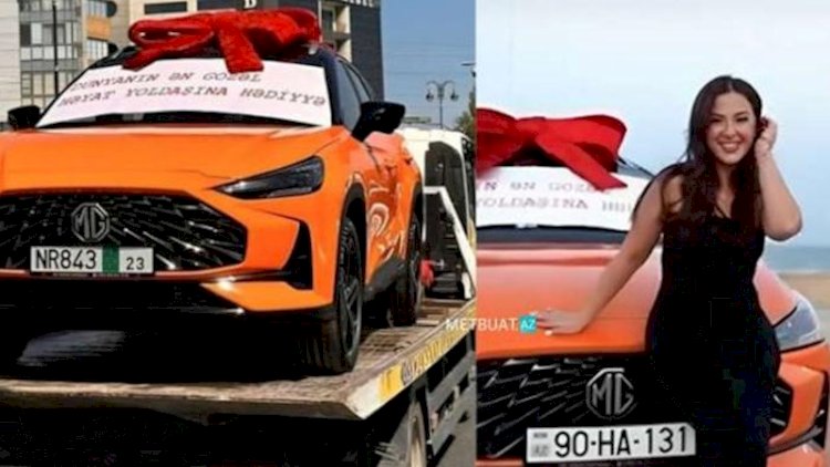    Bakıda xanımına lüks avtomobil alan bu məşhur imiş - FOTOLAR   
